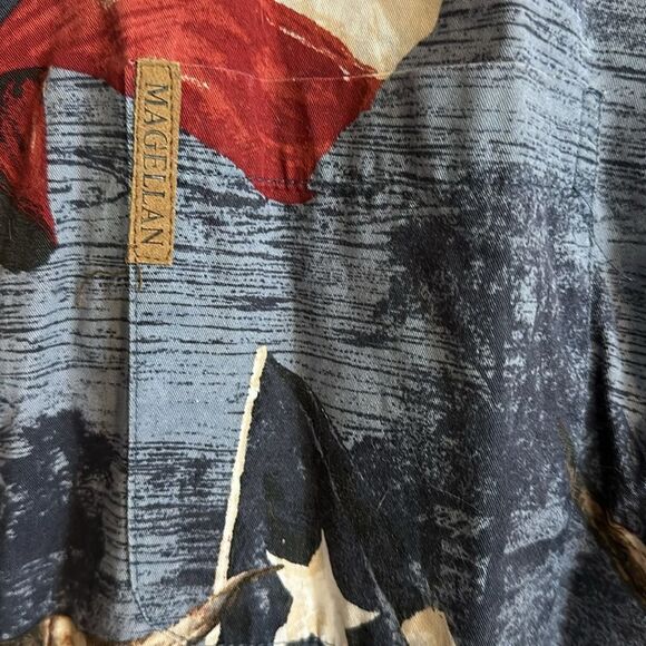 Magellan Men’s Casual Button Down Shirt – Texas Theme 100% Cotton Size M - Picture 2 of 5